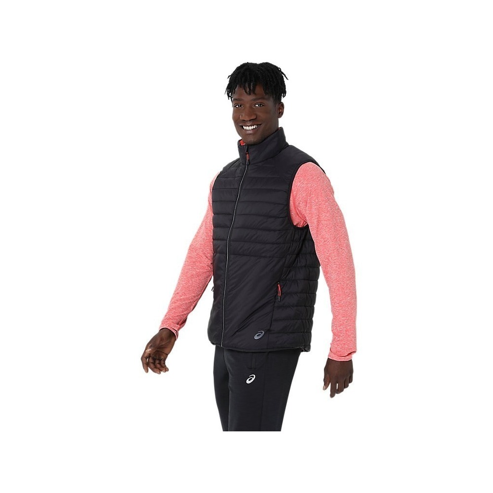 ASICS® (Men's 3XL) Performance Insulated Vest 2.0, Performance Black/Red Snapper